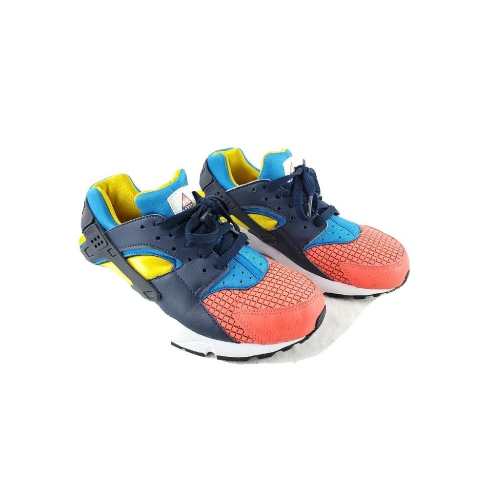 Nike Huarache Run Now ‘ Bright Crimson/Blue/Yellow ‘ - Size 6Y - BQ7096-600 EUC